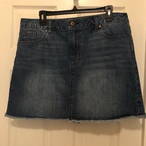 1822 denim mini short zipper skirt plus size 16